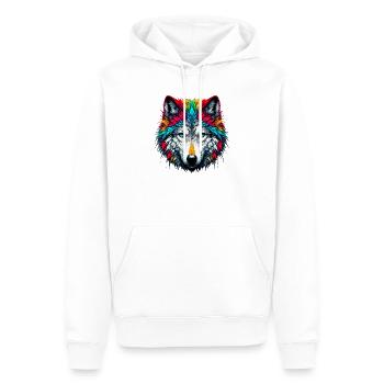 Wolf - Männer Premium Bio Hoodie - Weiß - Vorne - Nico (187cm)