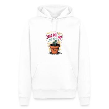Excuses de jardin - Sweat à capuche Premium bio Homme - blanc - Devant - Nico (187cm)