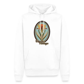 Vintage classique – Art Nouveau Floral - Sweat à capuche Premium bio Homme - blanc - Devant - Nico (187cm)