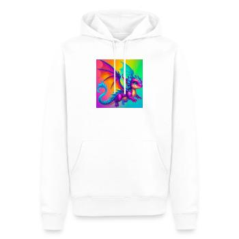 dragon - Sweat à capuche Premium bio Homme - blanc - Devant - Nico (187cm)