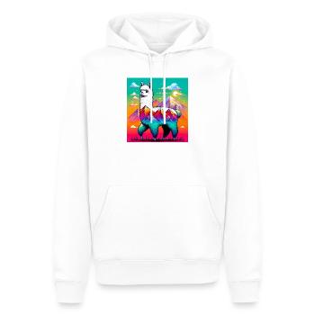 Alpaga - Sweat à capuche Premium bio Homme - blanc - Devant - Nico (187cm)