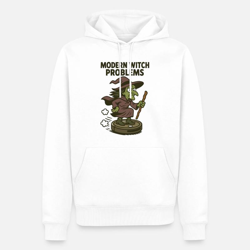 Modern Witch Problems – Funny Witch Design - Men’s Premium Organic Hoodie - white