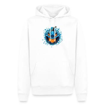 WÜTENDER KÜRBIS - Männer Premium Bio Hoodie - Weiß - Vorne - Nico (187cm)