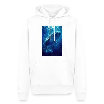 Illustration eines Wals - Männer Premium Bio Hoodie - Weiß - Vorne - Nico (187cm)
