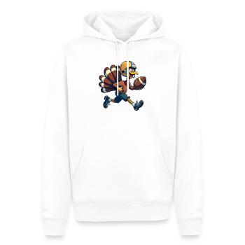 Thanksgiving Football Turquie - Sweat à capuche Premium bio Homme - blanc - Devant - Nico (187cm)