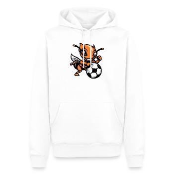 Ameise Fußball Cartoon - Männer Premium Bio Hoodie - Weiß - Vorne - Nico (187cm)