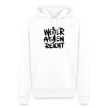 Atmen Spruch Humor - Männer Premium Bio Hoodie - Weiß - Vorne - Nico (187cm)