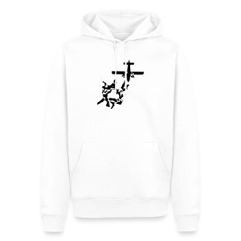 Skydiving - Männer Premium Bio Hoodie - Weiß - Vorne - Nico (187cm)
