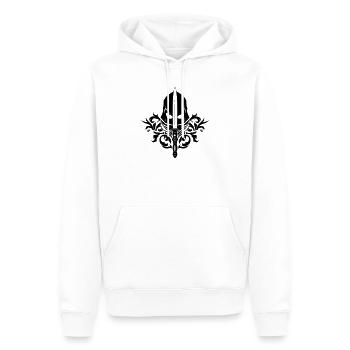 Thief's Symbol – Stealth Emblem - Men’s Premium Organic Hoodie - white - Front - Nico (187cm)