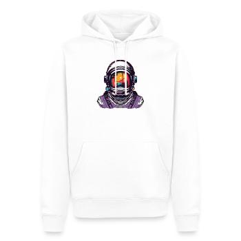 Astronaut Comic Helm - Männer Premium Bio Hoodie - Weiß - Vorne - Nico (187cm)
