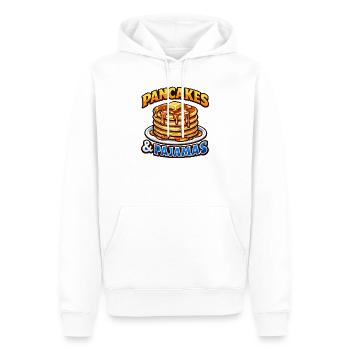 Pfannkuchen und Pyjamas lieben Frühstückspfannkuch - Männer Premium Bio Hoodie - Weiß - Vorne - Nico (187cm)