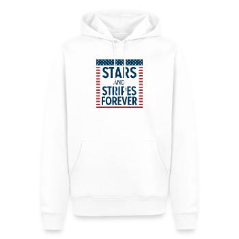Forever Stars and Stripes - Men’s Premium Organic Hoodie - white - Front - Nico (187cm)