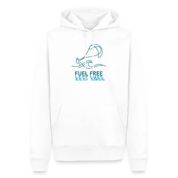 Carburant sans carburant - Sweat à capuche Premium bio Homme - blanc - Devant - Nico (187cm)