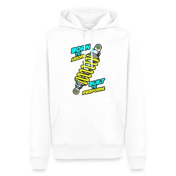Né pour absorber construit pour réaliser la conception de suspension - Sweat à capuche Premium bio Homme - blanc - Devant - Nico (187cm)