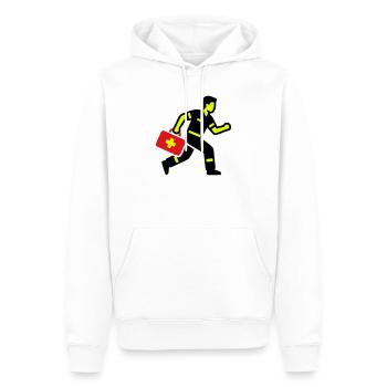 Trousse d’urgence pour médecin ambulancier - Sweat à capuche Premium bio Homme - blanc - Devant - Nico (187cm)