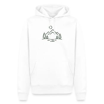Mountain Landscape Nature - Men’s Premium Organic Hoodie - white - Front - Nico (187cm)