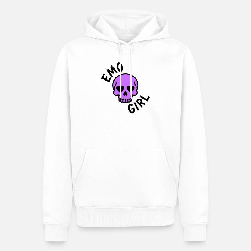 Fille emo - Sweat à capuche Premium bio Homme - blanc