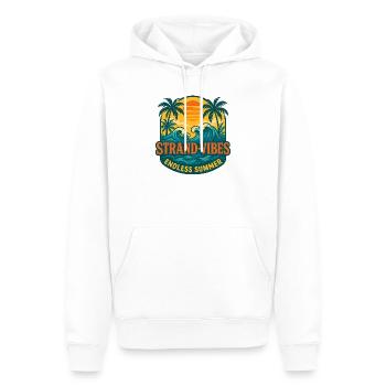 Beach Vibes Endless Summer - Men’s Premium Organic Hoodie - white - Front - Nico (187cm)