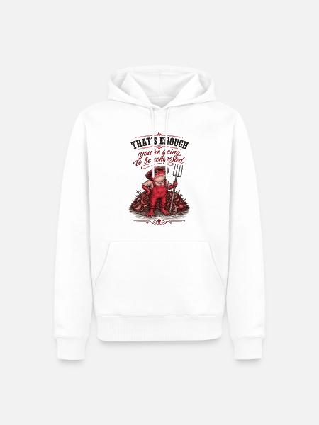 Stadtgärtnerung: Das reicht Kompost. - Männer Premium Bio Hoodie - Weiß