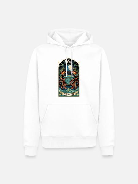 KREBS-Tierkreiszeichen - Männer Premium Bio Hoodie - Weiß