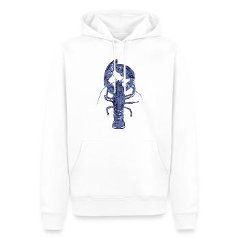 Blauer Hummer - Männer Premium Bio Hoodie - Weiß - Vorne - Nico (187cm)