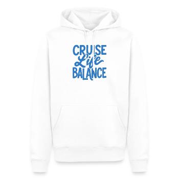 Cruise Life Balance - Männer Premium Bio Hoodie - Weiß - Vorne - Nico (187cm)