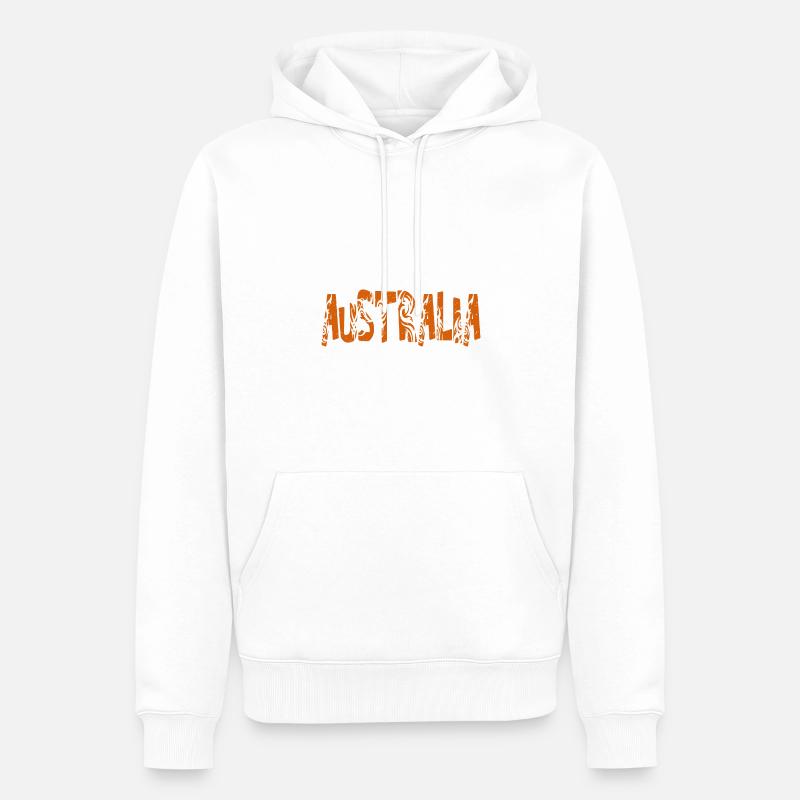 AUSTRALIA - Männer Premium Bio Hoodie - Weiß