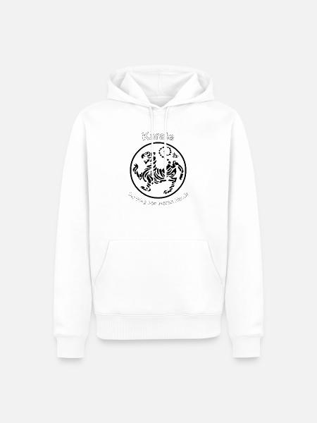 Karate: de weg van de lege hand - Mannen Premium Bio hoodie - wit