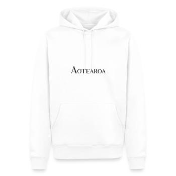 Aotearoa - Männer Premium Bio Hoodie - Weiß - Vorne - Nico (187cm)