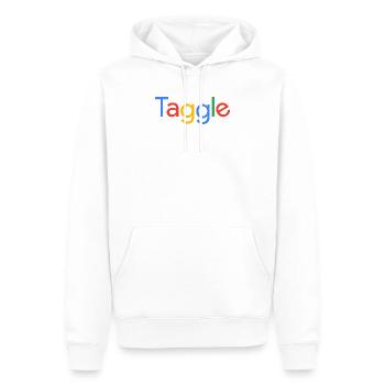 Taggle * Humour geek startup * - Sweat à capuche Premium bio Homme - blanc - Devant - Nico (187cm)