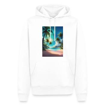 Incroyable journée ensoleillée à la plage d’Hawaï - Sweat à capuche Premium bio Homme - blanc - Devant - Nico (187cm)