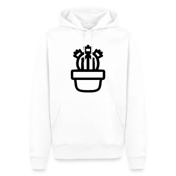 Kaktus - Männer Premium Bio Hoodie - Weiß - Vorne - Nico (187cm)
