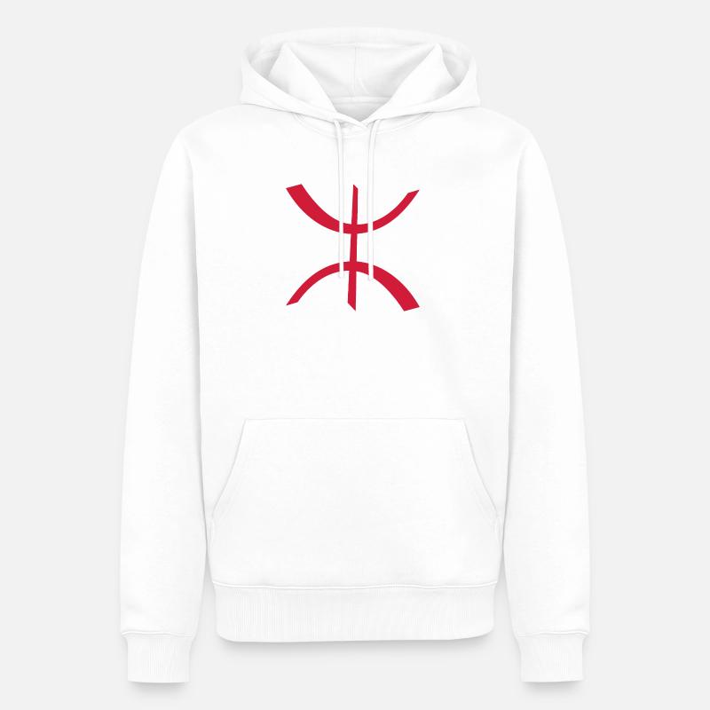 Z Imazighen (Amazigh inside) - Sweat à capuche Premium bio Homme - blanc