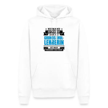 Fun Grundschullehrerin - Männer Premium Bio Hoodie - Weiß - Vorne - Nico (187cm)