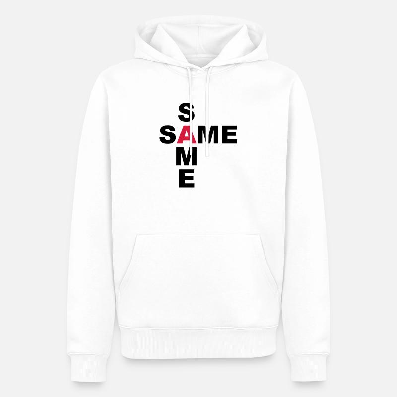SAME SAME but different - Männer Premium Bio Hoodie - Weiß