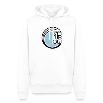 Rainbow Logo symbol - Männer Premium Bio Hoodie - Weiß - Vorne - Nico (187cm)