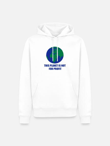 Planet Erde - Männer Premium Bio Hoodie - Weiß