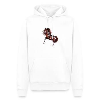 Native Horse - Männer Premium Bio Hoodie - Weiß - Vorne - Nico (187cm)