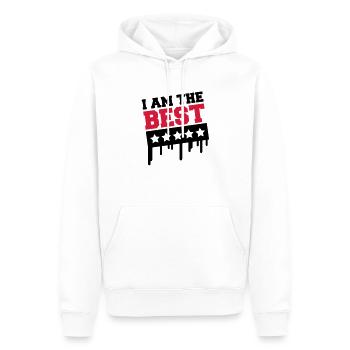 i_am_the_best_a2 - Men’s Premium Organic Hoodie - white - Front - Nico (187cm)