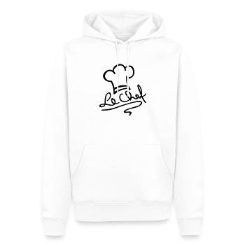 le_chef_ak1 - Männer Premium Bio Hoodie - Weiß - Vorne - Nico (187cm)
