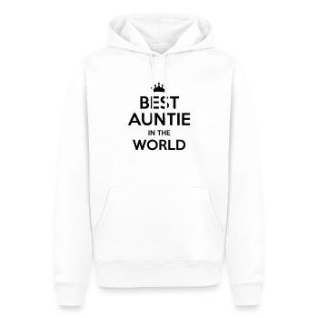 best auntie in the world - Men’s Premium Organic Hoodie - white - Front - Nico (187cm)