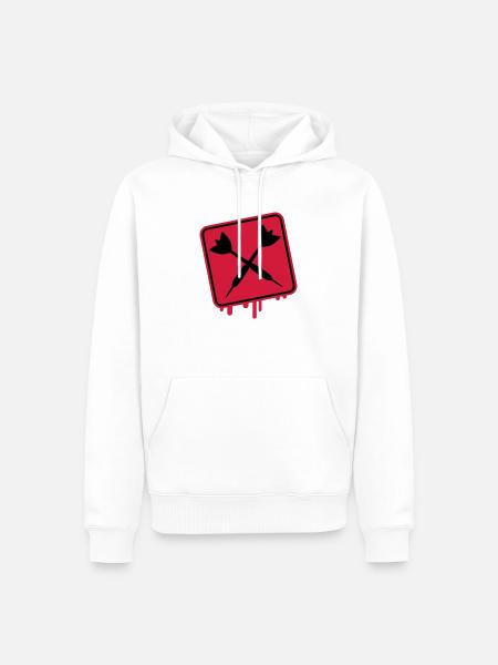 darts_logo_wu2 - Männer Premium Bio Hoodie - Weiß