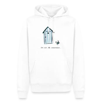 Cabine de plage - Sweat à capuche Premium bio Homme - blanc - Devant - Nico (187cm)