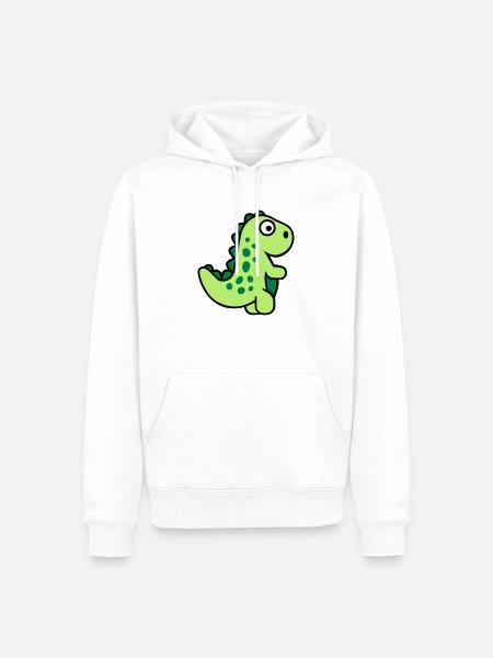 T-Rex - Men’s Premium Organic Hoodie - white