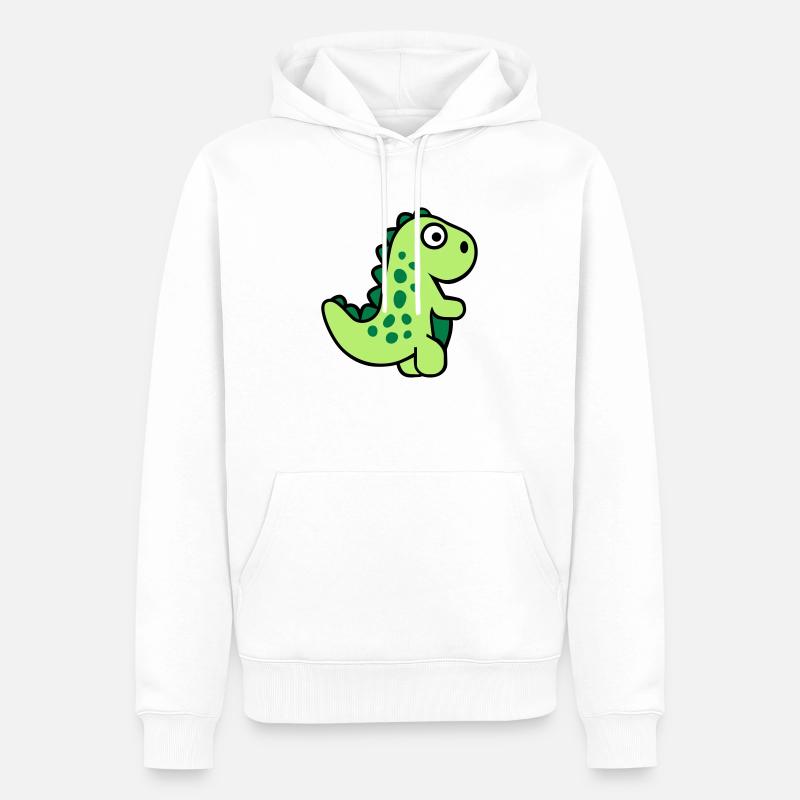 T-Rex - Sweat à capuche Premium bio Homme - blanc