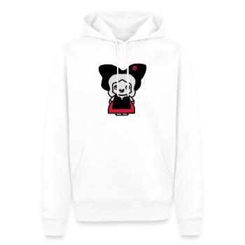 dessin femme alsace style manga kawaii - Sweat à capuche Premium bio Homme - blanc - Devant - Nico (187cm)