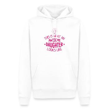Awesome Daughter - Männer Premium Bio Hoodie - Weiß - Vorne - Nico (187cm)