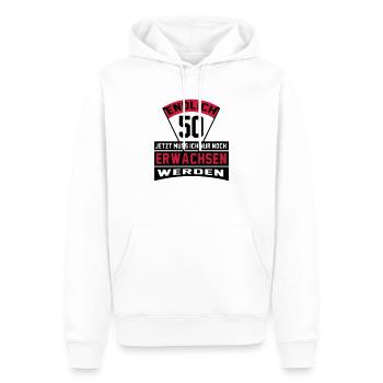 Geburstag Erwachsen 50 Jahre Birthday Geschenk - Männer Premium Bio Hoodie - Weiß - Vorne - Nico (187cm)