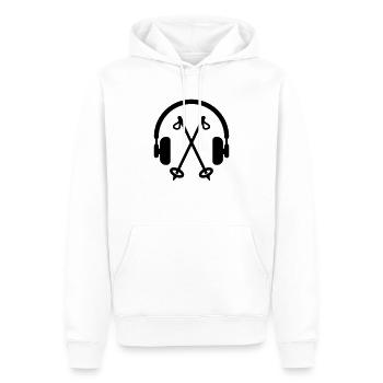 Ski Skieur Sport Sportif Skier Montagne - Sweat à capuche Premium bio Homme - blanc - Devant - Nico (187cm)