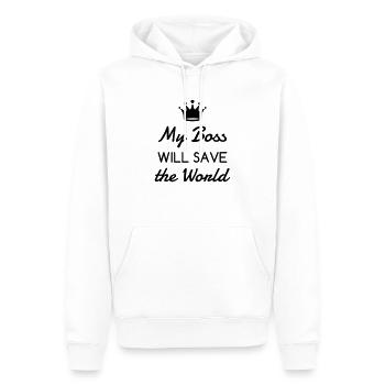 Manager / Chef / Arbeit / Job - Männer Premium Bio Hoodie - Weiß - Vorne - Nico (187cm)